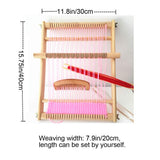 RRigo Weaving Loom Kit, 15.7" H x 11.8" W Wooden Tapestry Looms, Large Weaving Frame to Handcraft for Beginners, Came Pre-Warped for Quick Start RRigo