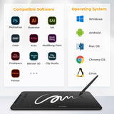 XPPen Updated Deco 01 V3 Drawing Tablet-16384 Levels of Pressure Battery-Free Stylus, 10x6 Inch OSU Graphic Tablet, 8 Hotkeys for Digital Art, Teaching, Gaming Drawing Pad for Chrome, PC, Mac, Android XP-PEN