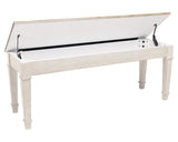 Signature Design by Ashley Skempton Farmhouse Storage Bench, White & Light Brown Signature Design by Ashley