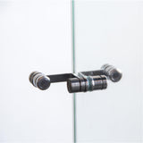 Glass Display Cabinet with Glass Doors, Tall 4-Tier Tempered Glass Floor Standing Curio Case with Lock for Collectibles, Toys, Books, Living Room, Quick Installation (4 Shelf 3 Column 2 Door, White) VFY