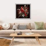 Anuver Cardinal Diamond Art Kits for Adult, Bird Round Diamond Painting Kit for Beginners, 5D DIY Full Drill Diamond Gem Craft Painting Home Wall Decoration, 12x12 inch Anuver