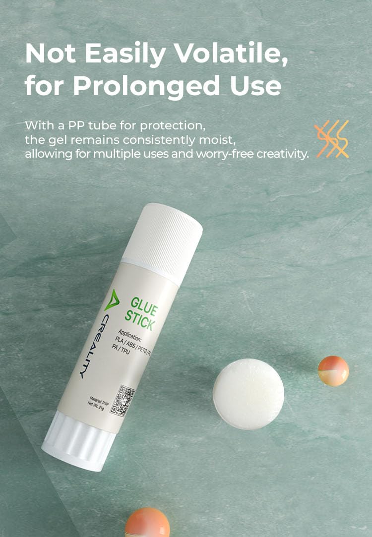 Creality Glue Stick for 3D Printer Build Plate 3Pcs, Maintained Constant Adhesion Prevents Warping, 3D Printer Bed Adhesive for PLA/ABS/PETG/PC/PA/TPU, 3D Print Tools/Accessories, 3D Print Glue, 21g Lokkr