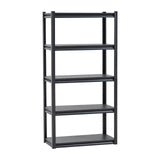 VEVOR Storage Shelves, 2000 lbs, 5 Tier Garage Storage Shelving, 16" D x 32" W x 63" H Adjustable Metal Shelves for Garage Shelves Utility Rack Shelf, Ideal for Kitchen, Warehouse, Basement, Black VEVOR