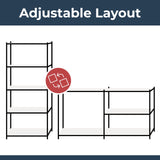Garage Workbench & Shelving: 35 high x 47 Wide x 24 deep | Heavy Duty Racking Shelves for Storage, Black 2 Tier (660 bs Per Shelf), 1321 lbs Total Capacity|for Workshop, Shed, Office|5 Year Warranty G-Rack