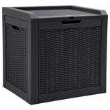 YITAHOME 32 Gallon Rattan Deck Box, Indoor Outdoor Storage Box for Patio Furniture, Pool Accessories, Cushions, Garden Tools, Sports Equipment, Waterproof Resin with Lockable Lid & Side Handles, Black YITAHOME