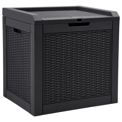 YITAHOME 32 Gallon Rattan Deck Box, Indoor Outdoor Storage Box for Patio Furniture, Pool Accessories, Cushions, Garden Tools, Sports Equipment, Waterproof Resin with Lockable Lid & Side Handl - WoodArtSupply