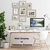 Povrgive 10 Pack Picture Frames Collage Wall Decor - Gallery Wall Frame Set with Mat for Wall Mounting or Tabletop Display, Including Two 8x10, Four 5x7, Four 4x6 Photo Frames, Real Glass Povrgive