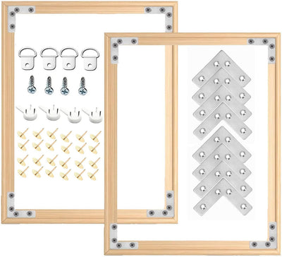 2 Set 16"X 20" DIY Wood Canvas Stretcher Bars,Removable Canvas Frames Kit,Lightweight Sturdy Stretcher Frames for Oil Painting,Diamond Painting,Canvas Painting and Needle Arts Supplies (16in*20in)