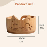 MIATTCLD Wooden Yarn Bowl for Crocheting, Knitting Bowl Yarn Holder Bowl with Holes, Yarn Storage Bowls for DIY Knitting and Crochet, 6.7" x 3.9" MIATTCLD