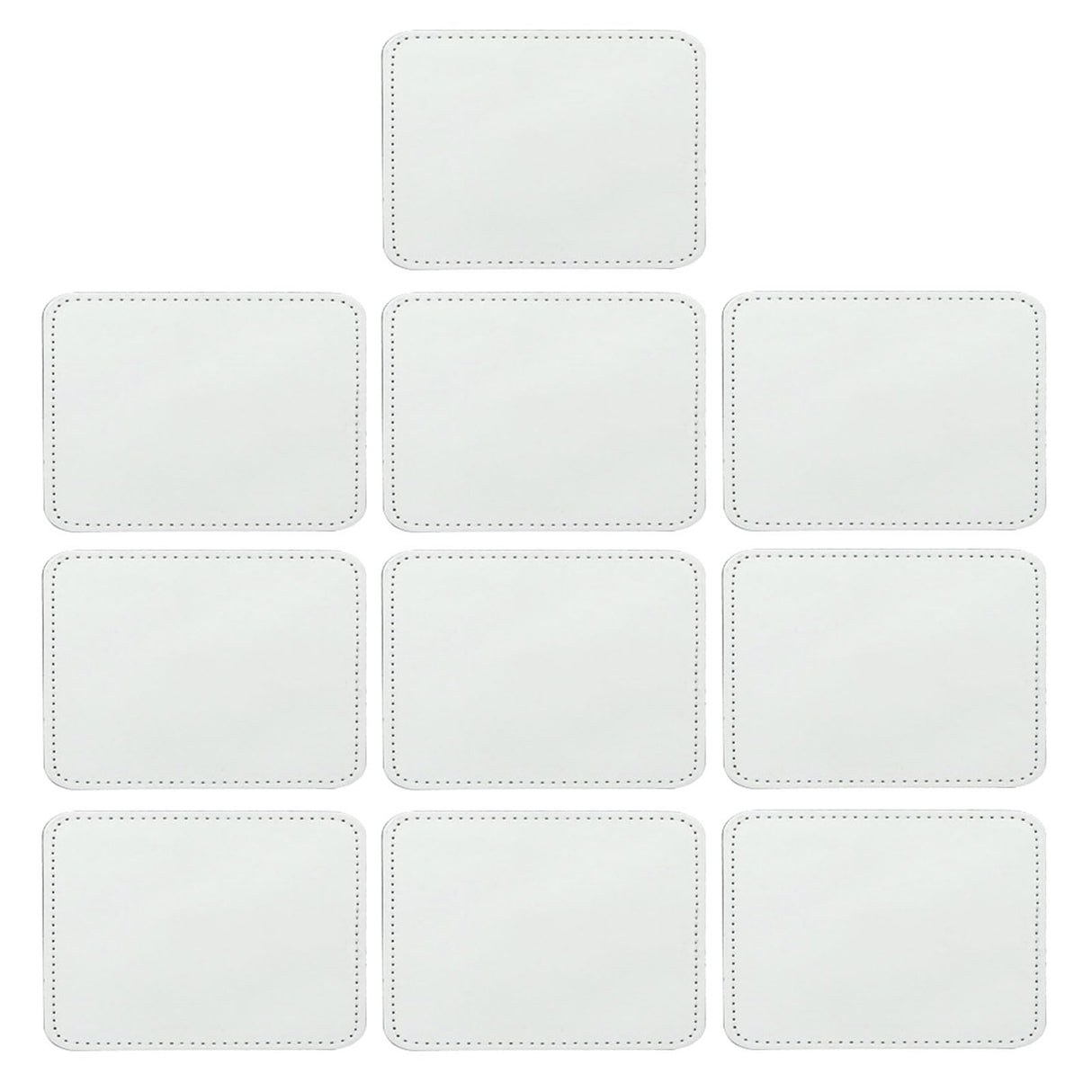 GREYWAWA 10 Pcs Sublimation Patches Blank Iron on Patches 8 Shapes Blank Leather Hat Patches for Hat Shirt Dress Sweater Jeans, 7.6cm/2.99in, Round 3 GREYWAWA