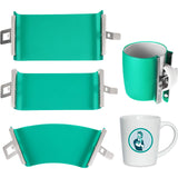 3 Pieces 3D Sublimation Silicone Mug Wraps, Mug Mold Cup Clamp Transfer Mug Clamp Fixture for Printing Mugs Sublimation Heat Transfer Machine (Green,11 oz, 12 oz, 15 oz) Mudder