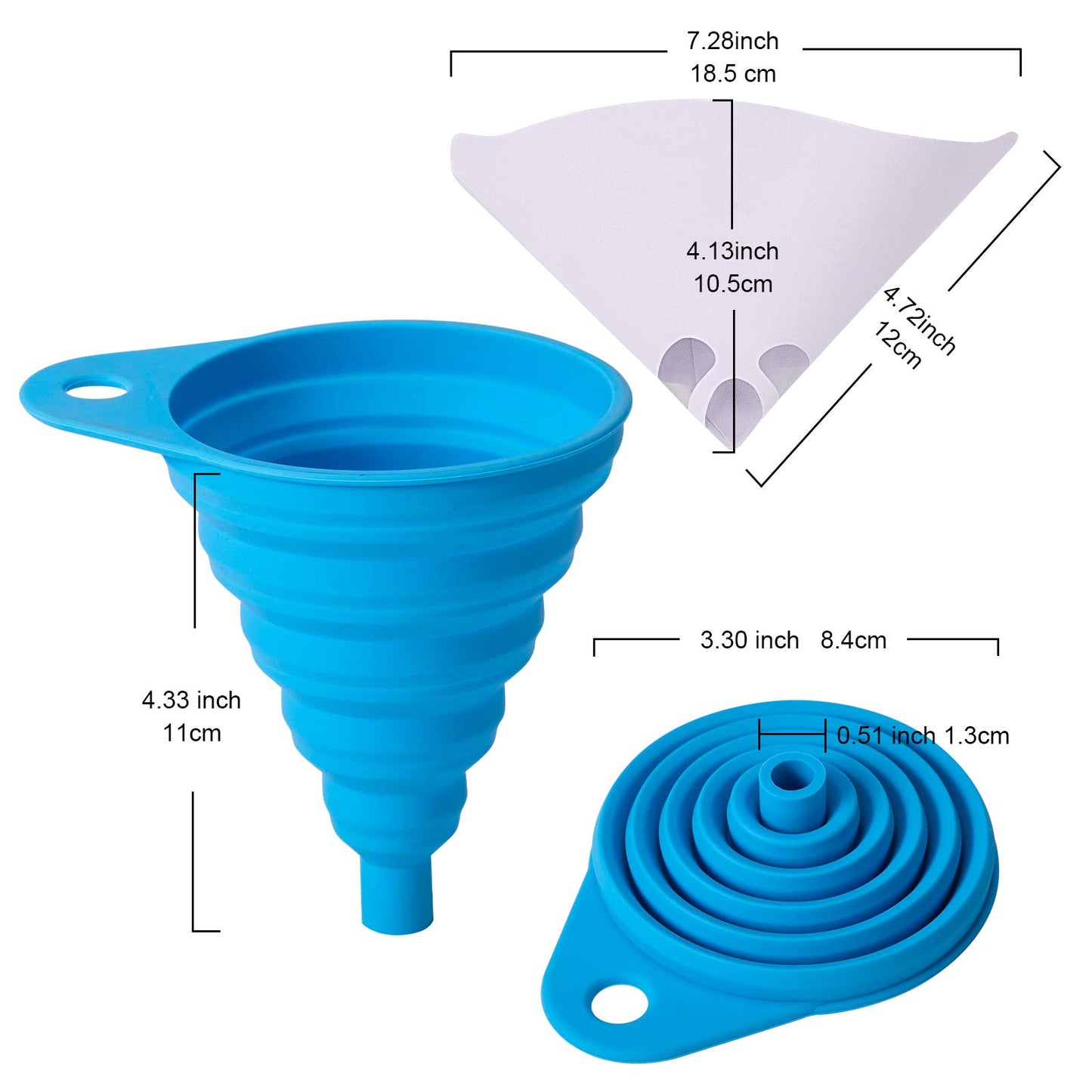 3D Printer Resin Filter Disposable – with Cone Silicone Resin Funnel(Large), Paint Strainer or Resin Strainer kit for uncured Resin Recycling (101) - WoodArtSupply