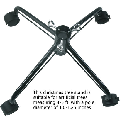 Vencer 16'' Folding Tree Stand with Rolling Wheels for Artificial Trees,VCT-001