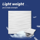 Art3dwallpanels Ceiling Tiles 24 x 24 for Interior Wall Décor, 12 Pack Drop Ceiling Tile 3D Wall Panel Fire Rated Waterproof Premium PVC, No Sag and Breakage Wall Panels Cover 48.Sq.Ft. White Art3dwallpanels