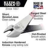 Klein Tools 80020 Plier Set with Lineman's Pliers, Diagonal Cutters, and Needle Nose Pliers, Made in USA with Induction Hardened Knives, 3-Piece Klein Tools