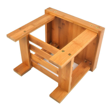 STARVAST Small Bamboo Step Stool for Kids, 10 inch High Multi-Functional Wooden Stool Seat Foot Rest Ideal for Entryway Foyer Hallway Garden STARVAST