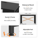 YOMILUVE 60 Inch Computer Desk with 8 Drawers, Home Office Desk with Power Outlets, Work Study Gaming Desk with 8 Fabric Drawers, Black YOMILUVE