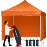 ABCCANOPY Easy Pop Up Canopy Tent with Sidewalls 10x10 Commercial -Series, Orange ABCCANOPY