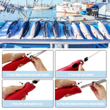 Cushore Cordless Electric Knife Rechargeable with 2 Set of 8 Fully Serrated S.S. Blades, Multi Function for Turkey Knife, Portable Carry Case for Fishing, Filleting, and Outdoors (Red) Cushore