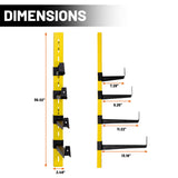 biosp 4-Tier Wall Mount Lumber Storage Rack, Heavy Duty Wood Organizer Support Rack, Metal Cantilever Lumber Storage Shelf For Garage, Basement, Pantry, Workshop, 36.02''L x 13.19''D x 2.48''W, 4 Pack biosp