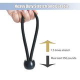 Trampoline Replacement Bungee Ropes –15 PCS 8.5in Heavy-Duty Elastic Cords for Trampoline Repair, Durable Jumping Mat Accessories, Fits 12-16 ft Round Trampolines, Include 1 PCS Install Puller Tool ECEOCC