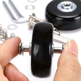 OwnMy 45mm x 18mm Luggage Suitcase Replacement Wheels, Rubber Swivel Caster Wheels Bearings Repair Kits, A Set of 4 OwnMy