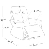 CHITA Genuine Leather Power Recliner Chair for Adults, Electric Wall Hugger Recliner for Small Spaces, Modern Living Room and RV Recliner Chair with Power Headrest & Charging Ports, Latte Tan CHITA
