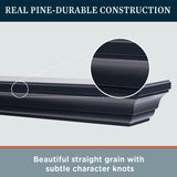 MANTELSDIRECT 60 Inch Floating Fireplace Mantel Wood Shelf in Black - Colton from Mantels Direct | Wooden Rustic Wall Shelf Perfect for Décor and Electric Fireplaces MANTELSDIRECT