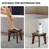 StrongTek Bamboo Small Step Stool, Durable and Stylish Wooden Step for Adults and Kids, Perfect for Kitchen, Bathroom, Bedroom, or Living Room, Non-Slip, Compact, Portable, Easy to Store (Chocolate) StrongTek