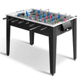 GYMAX 48” Foosball Table, Arcades Soccer Game Table for Multiplayer with 2 Balls, Score Keepers Wooden Competition Sized Foosball Table for Adults and Kids (Black) GYMAX