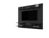 Manhattan Comfort Plaza Floating Entertainment Center for Living Room, Wall Mounted TV Stand with Display Shelves, Wire Management & Mounting Hardware, Fits up to 50" Screens, Black Manhattan Comfort
