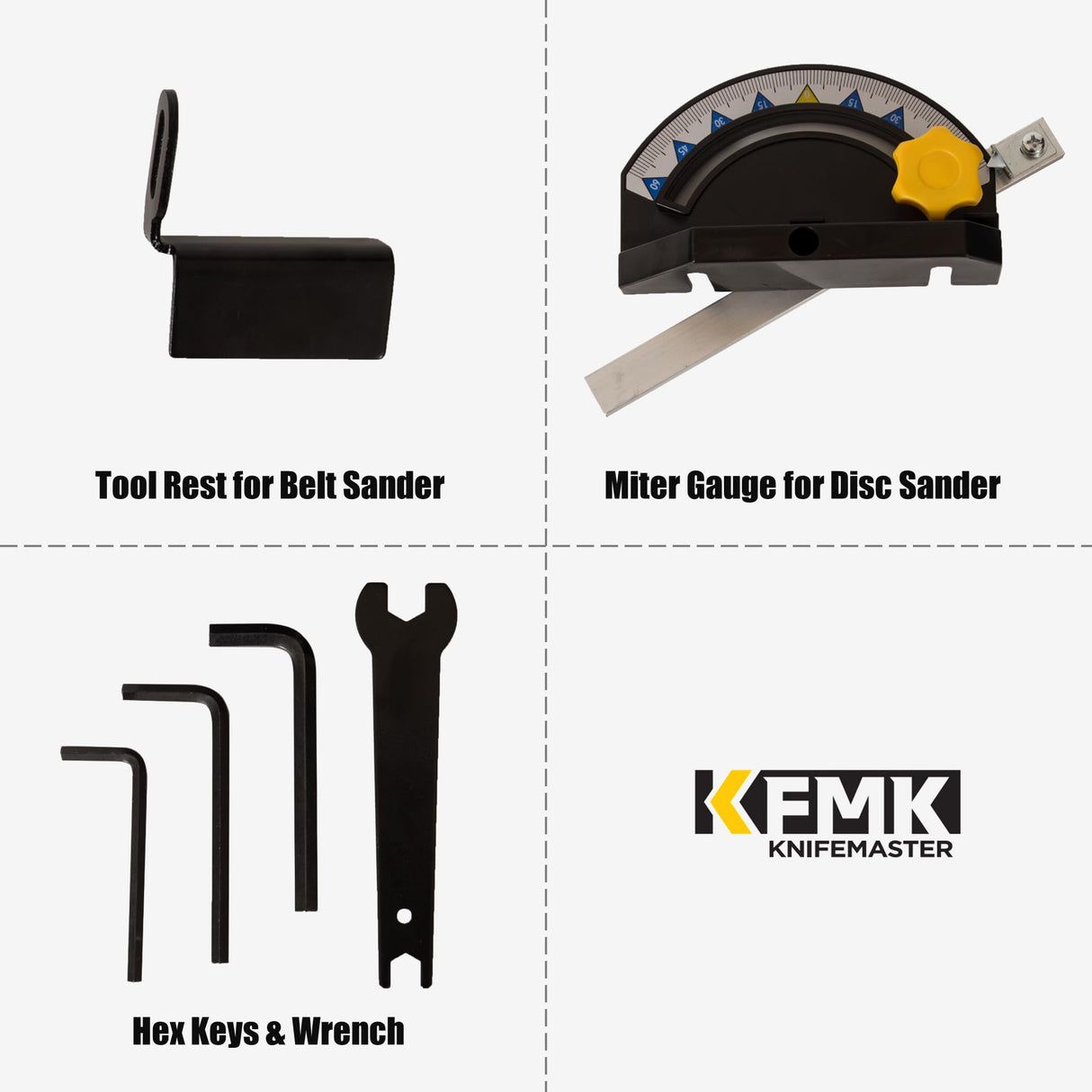 KFMK 2x42 in. Belt Sander & 6" Disc Sander Combo, 3.5Amp Bench Belt Sander for Woodworking & Metalworking, 1/2HP Belt Sander for Knife Making and Sharpening KFMK