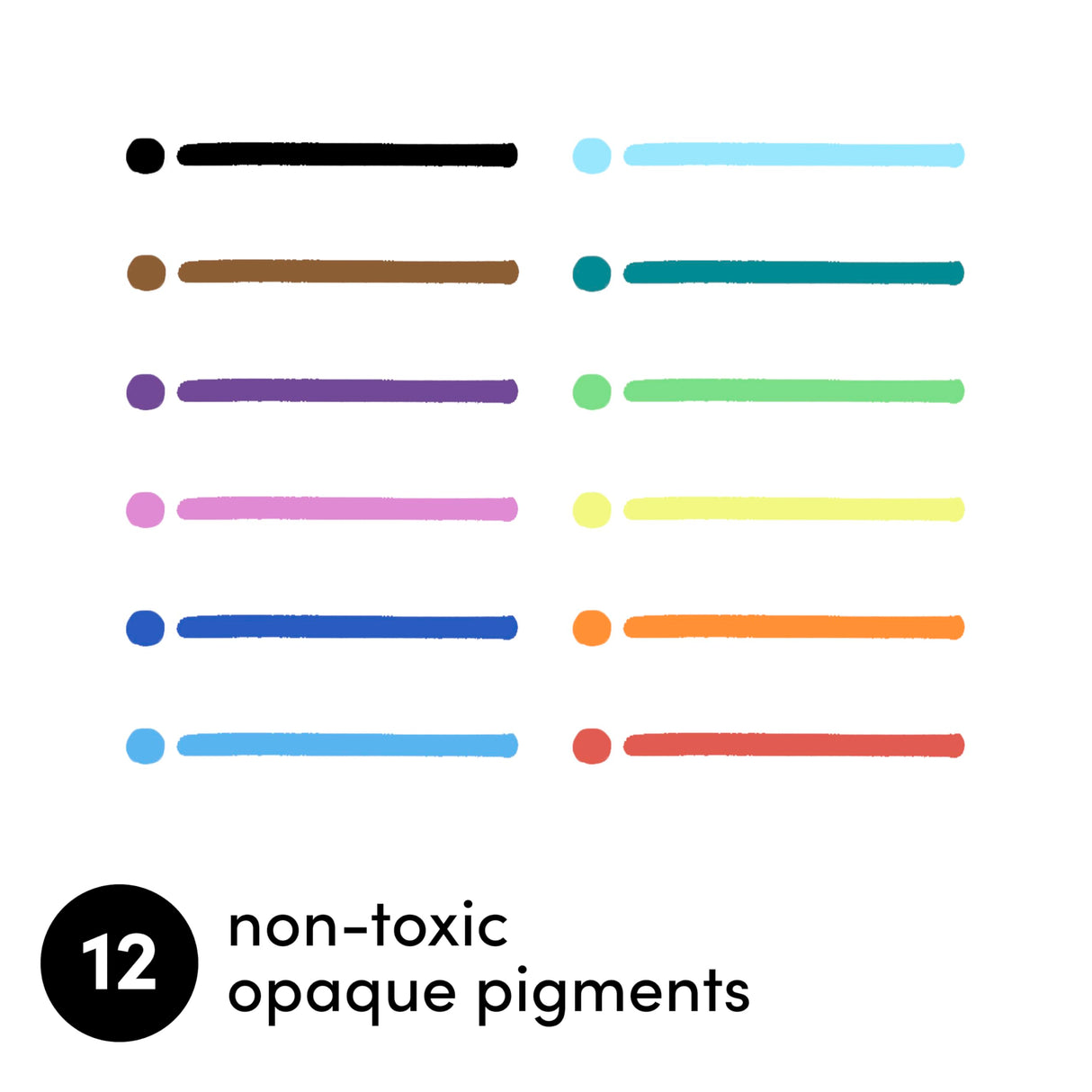 PAPERAGE Acrylic Markers Set, 12 Pack (Rainbow), Marker Pens for Rocks, Ceramic, Wood, Glass, Paper, Canvas, Fabric, & Craft Supplies, Quick Dry Acrylic Marker Set for Kids & Adults PAPERAGE