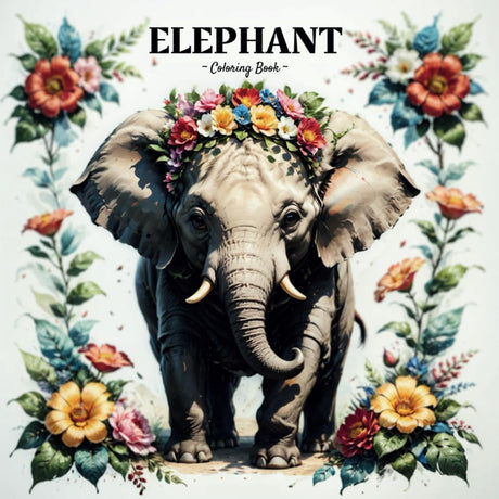 Elephant Coloring Book: A Cute Elephant Coloring Book For Adults & Kids, With 41 Adorable Illustrations. Majosta