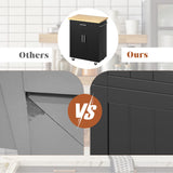 SUNLEI Kitchen Island on Wheels with Storage Cabinet & Drawer, 26" Width Rolling Kitchen Table, Cart Handle for Towel Rack or Free Mobility, Portable Islands for Kitchen, Dining Room(Black) SUNLEI