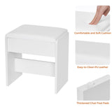 ANWBROAD Vanity Desk Table with Lighted Mirror and Lights Makeup Vanity Desk 39.4“ with Power Outlet 3 Colors Lighting Adjustable Brightness Vanity Table for Bedroom Dressing Room (White + 7 Drawers) ANWBROAD