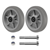 8 Inch Caster Wheels- Heavy Duty Casters, Rubber Wheels with up to 900LB Capacity Per Wheel for Hotel, Hospital and School Carts (2 Pack) Handsammu