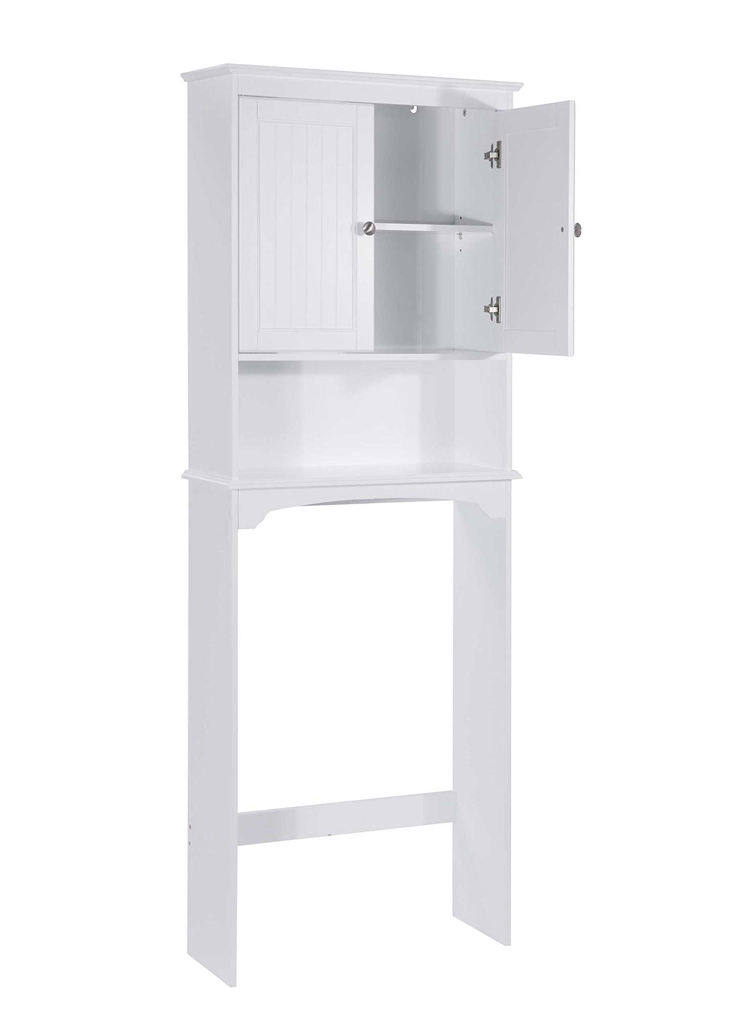 Spirich Over The Toilet Storage Cabinet, Bathroom Shelf Over Toilet, Bathroom Storage Cabinet Organizer, White