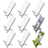 AiDiYGECO 9 Pack Sublimation Cell Phone Stand Holder Blanks Bulk MDF Double Side Sublimation Desktop Phone Holders Heat Transfer Sublimation Blank Products Ornaments for DIY Craft Phone Bracket AiDiYGECO