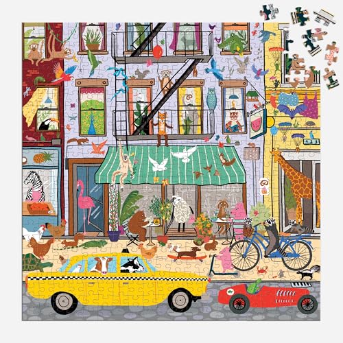 Mudpuppy's Critter City 500 Piece Family Puzzle, Bold Illustrations of Your Favorite City Animals, Provides Hours of Puzzling Fun, Perfect for Ages 8+, Puzzle Image Insert Included Mudpuppy