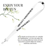 Yeaqee Pack of 30 Sublimation Lanyards Blank Breakaway Lanyard with Detachable Buckle White Heat Transfer Lanyards for Custom Lanyard Personalized Lanyards Bulk Yeaqee