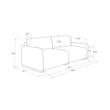 Serta Vail 86" Convertible Sleeper Sofa, Queen Size, Wall-Hugging Dreamglide Mechanism, Dreamcoil Comfort, Boucle Fabric, Ivory Serta