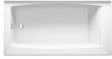 KOHLER K-26109-LA-0 Entity 60-Inch x 30-Inch Alcove Bath with Integral apron, integral flange and left hand drain, White KOHLER