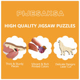 Wooden Puzzles for Adults - Sleeping Dragon Wooden Puzzle, Unique Shape Wooden Jigsaw Puzzles for Adults, Wood Puzzles Adult, Perfect for Birthday Gift, Family Puzzles, 100 Piece 8.5 x 8in Small Pijesaksa