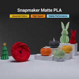 Snapmaker Matte PLA Filament 1.75mm, 3D Printer PLA Filament, Dimensional Accuracy +/- 0.02 mm, 300mm/s High Speed Printing Clog-Free Filament for Most FDM Printers, 2.2lbs Ash Grey Snapmaker