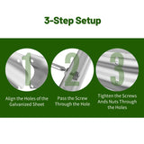 GOOZOO Galvanized Planter Raised Garden Bed, 4x2x1ft Raised Garden Bed Kit for Gardening Outdoor, Oval Metal Land Planter Box for Vegetables, Fruits, Flowers GOOZOO