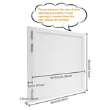 ZBXGJKSY Swinging Door, Retro Cafe Doors for Fence Door, Partition Door, Bar Door 35.4" X 35.4" Solid Wood Swing Door Low Noise Dutch Door with Hinges, White ZBXGJKSY