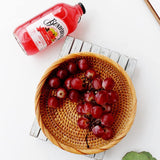I-lan 7.5 Inch Rattan Bread Basket with 2” Wall, Flat Wicker Basket Tray with Rolled Edge, Round Bowl Decorative Showcase Catch All Dish for Food, Fruit, Keys, Brown, S i-lan