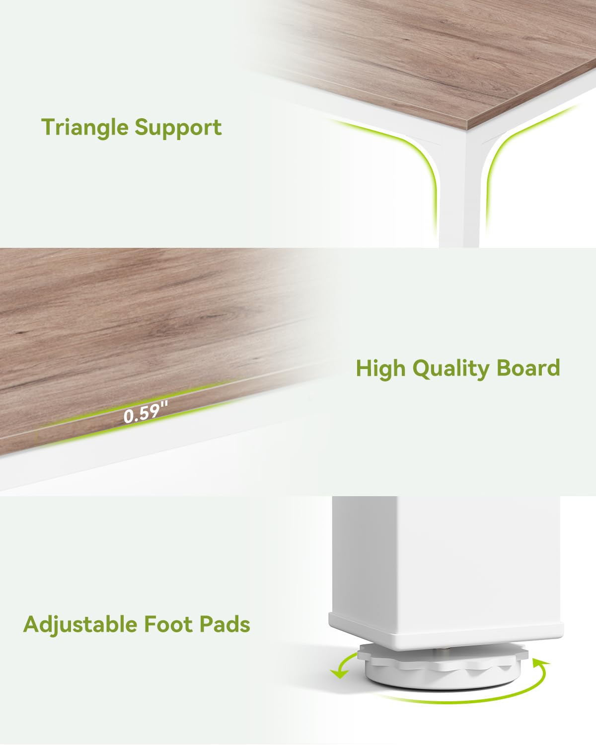 LITTLE TREE Two Person Desk, 78.7 Inches Extra Long Computer Desk, Wooden Large Office Desk with Strong Metal Legs, Double Desk for 2 People, Writing Table Study Desk for Home Office, Oak & White LITTLE TREE