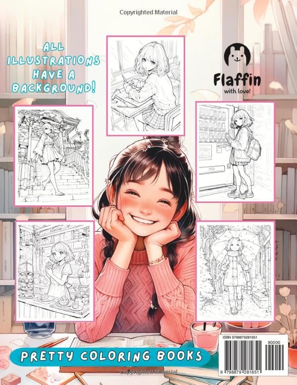 Manga Girl Coloring Book: Unleash your inner Mangaka! (Pretty Coloring Books)